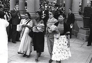 Women's march to South African Parliament in 1956